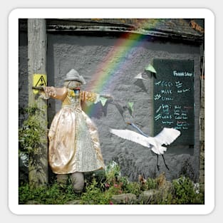 Lady Scarecrow Rainbow Sticker